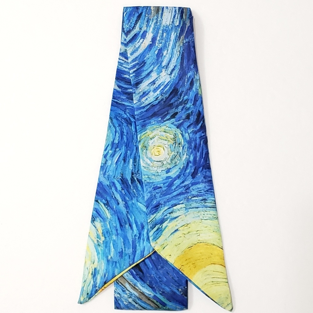 1pc Exquisite Starry Night Design Cotton Scarves